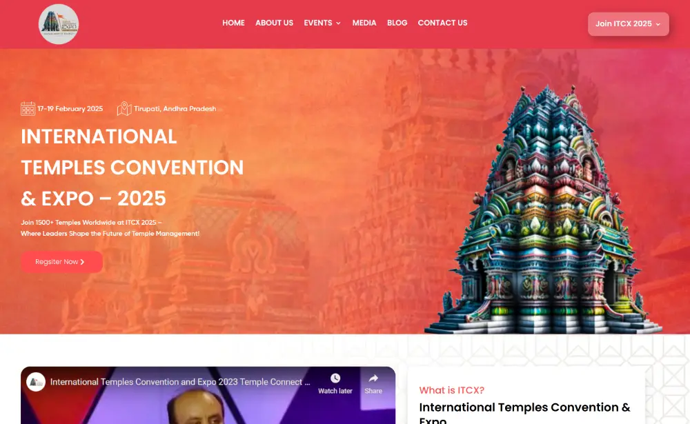ITCX Project First Fold Of Home Page