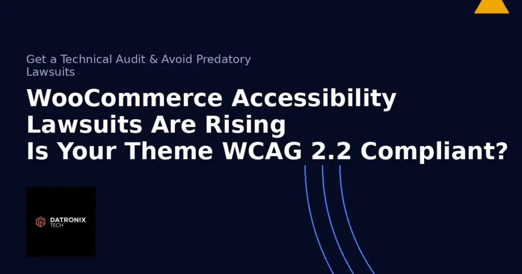 WooCommerce Accessibility Lawsuits are Rising in 2025: Is Your Theme WCAG 2.2 Compliant?