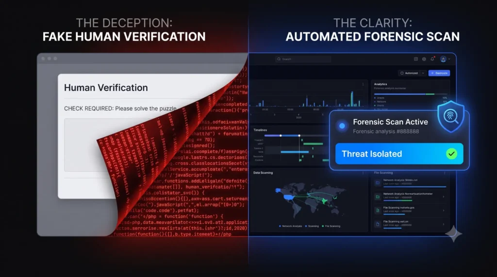 fake Cloudflare verification