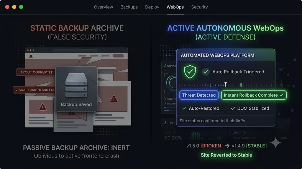 standard wordpress backups